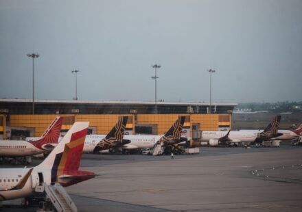 Airplanes at Delhi airport