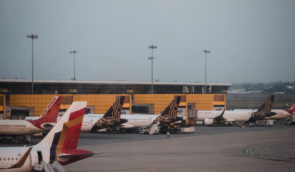 Airplanes at Delhi airport